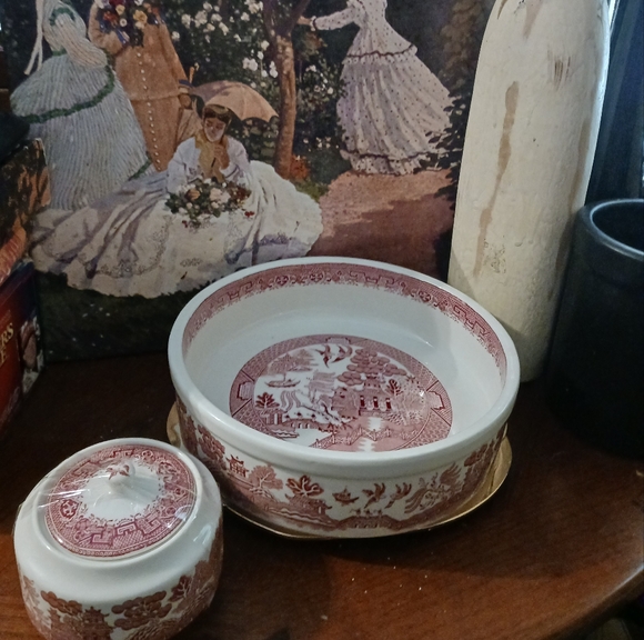 🍅🥣Walker China Heavy Vintage Serving. 🏕 Bowl&Gravy Bowl🥣Made in U.S.A. - Picture 5 of 13